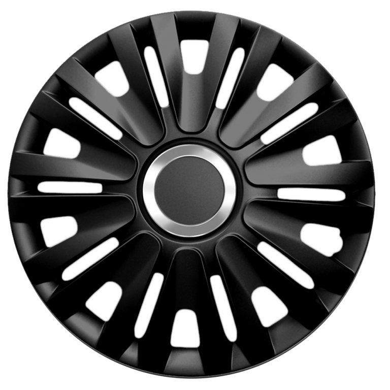 ZentimeX Radkappen Set 14 Zoll - 4 Universal Radzierblenden In Schwarz