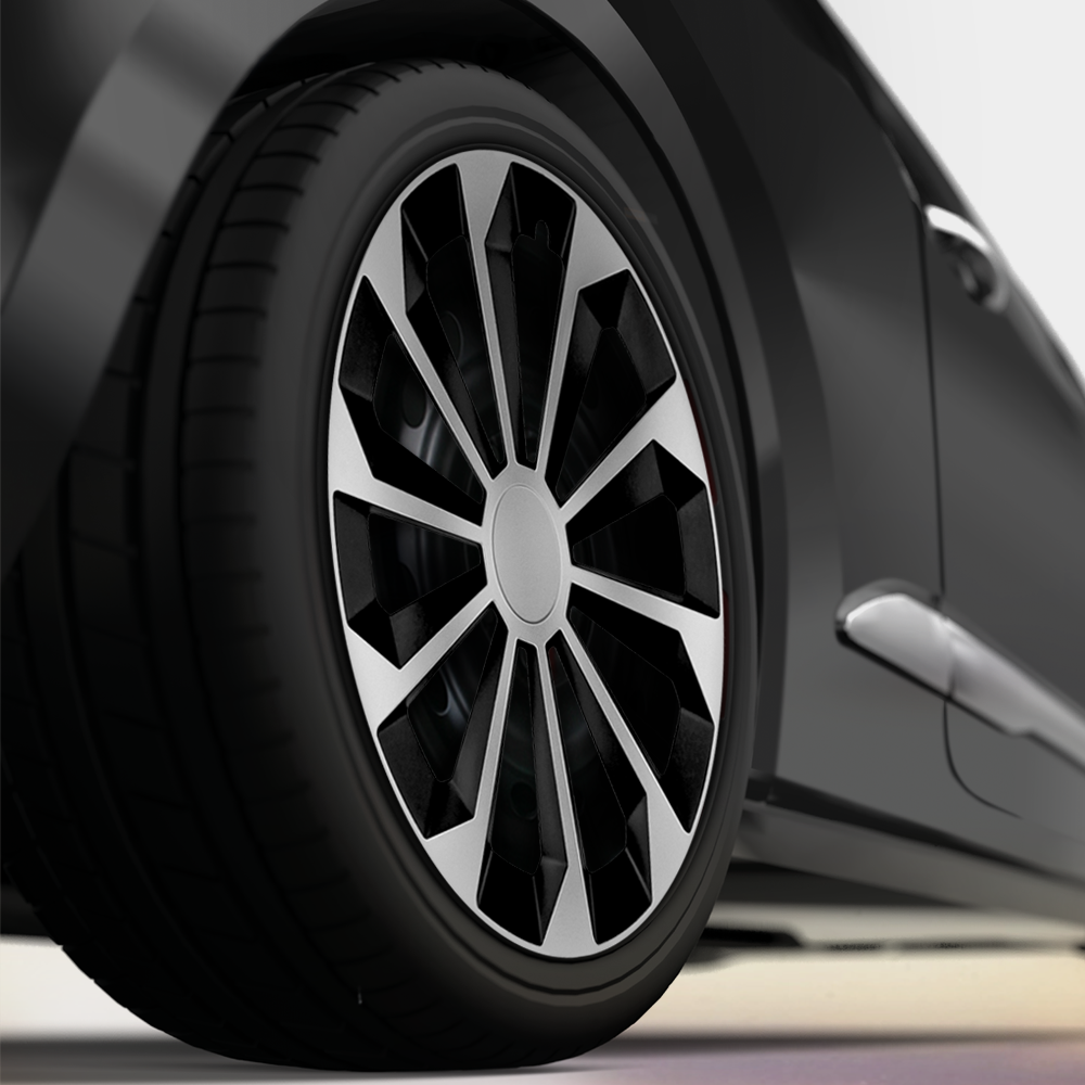 Radkappen Fame Night silber schwarz 15 Zoll - Auto Radkappen