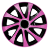 Radkappen Drift Extra pink schwarz Radzierblenden