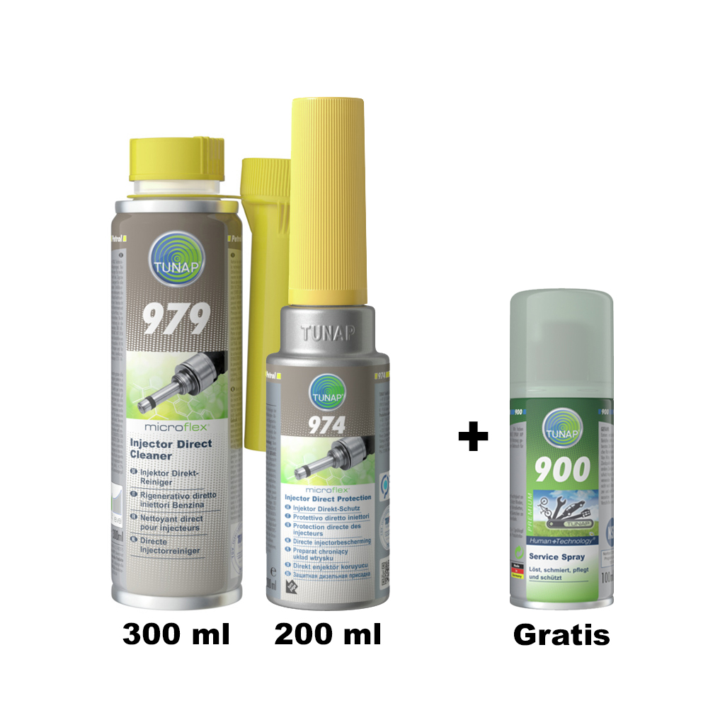 TUNAP 979 + 974 Injektor Direkt-Reiniger & Schutz + 900 Service