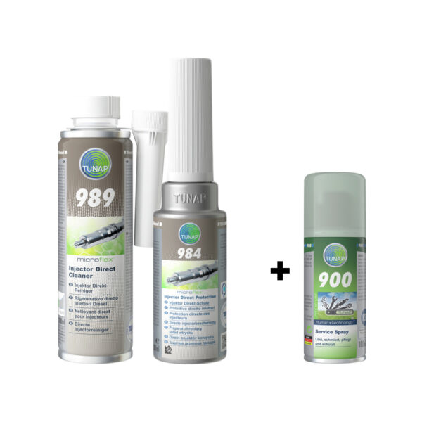 TUNAP 989 + 984 Injektor Direkt-Reiniger + 900 Service Spray