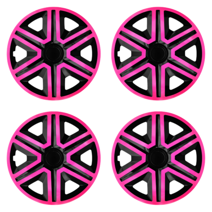 Radkappen Action pink schwarz Radzierblenden
