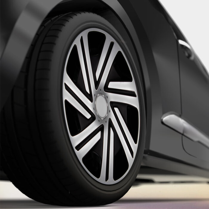 Auto - RADKAPPEN – CYRKON SILVER BLACK – Silber/Schwarz