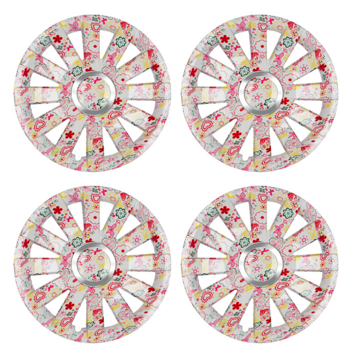 RADKAPPEN - ONYX FLOWER - Weiss/Floral