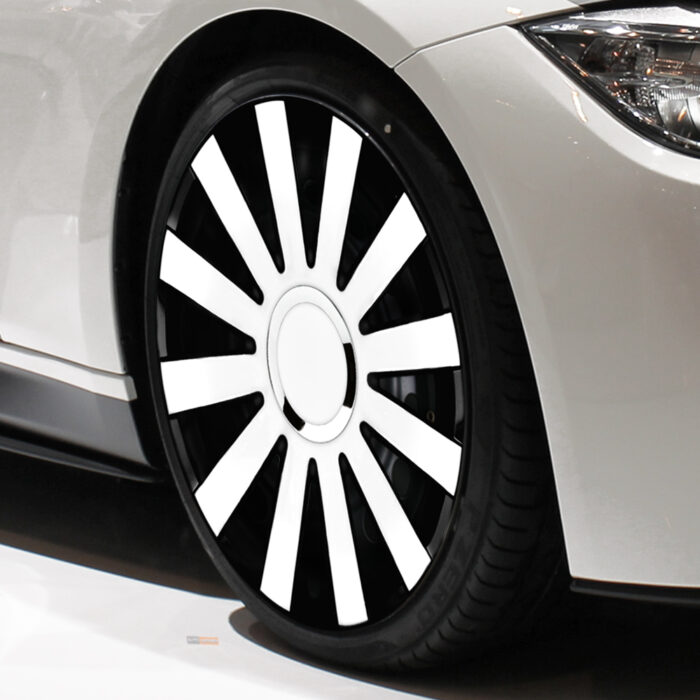 Auto - RADKAPPEN - ONYX WHITE BLACK - Weiß/Schwarz